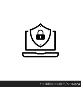 Internet Security Icon. Flat Design.. Internet Security Icon. Flat Design. Business Concept. Isolated Illustration.