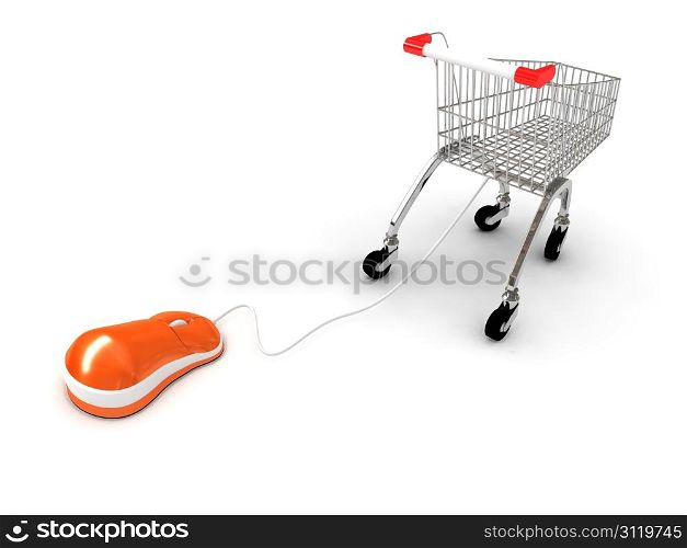 Internet shopping concept . 3d render