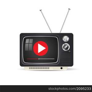 Internet video channel concept - tv reciver as video blog tube