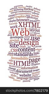 internet website design tag or word cloud