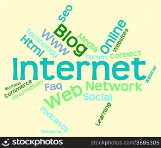Internet Word Showing World Wide Web And Web Site