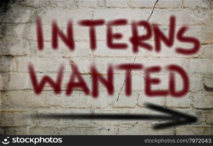 Interns Wanted Concept