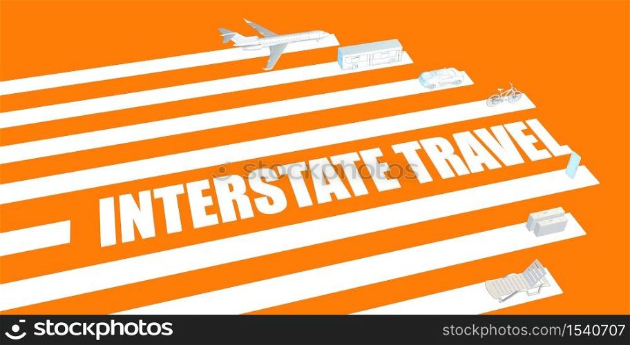 Interstate Travel for Post Pandemic Recovery Concept. Interstate Travel