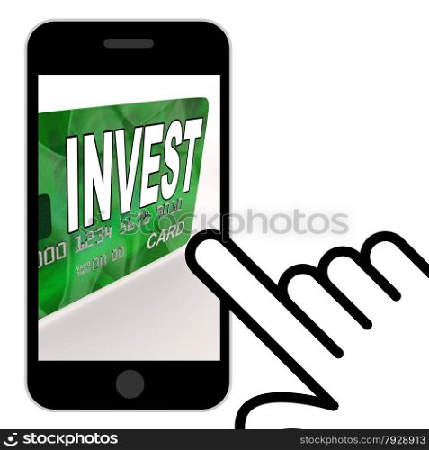 Invest on Credit Debit Card Displaying Investing Money