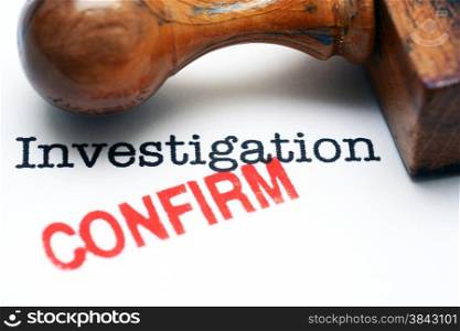 Investigation - confirm