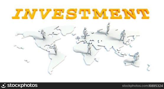 investment Concept with a Global Business Team. investment Concept with Business Team