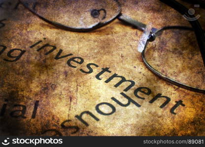 Investment grunge concept