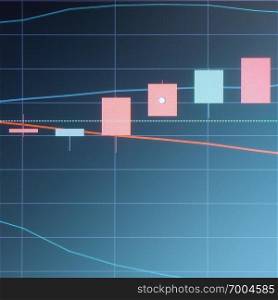 Investment trading  - Business candle stick graph chart of stock market on the screen