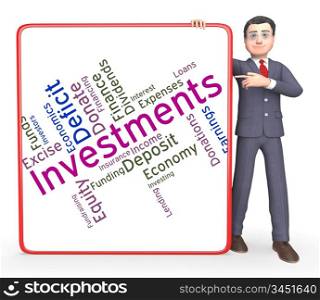 Investments Word Showing Savings Opportunity And Wordcloud