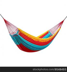 Inviting Bright Hammock for Relaxation. Generative ai. High quality illustration. Inviting Bright Hammock for Relaxation. Generative ai