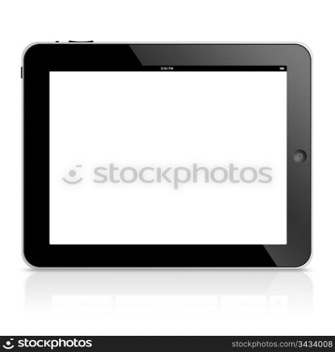 ipad tablet computer isolated on black background