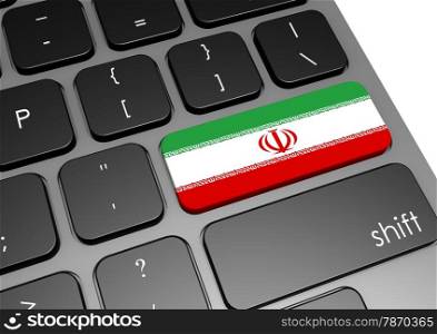 Iran keyboard image with hi-res rendered artwork that could be used for any graphic design.. Iran