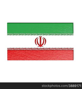 Iranian flag isolated on white stylized illustration.