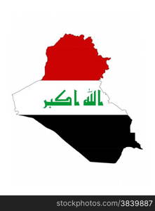 iraq country flag map shape national symbol