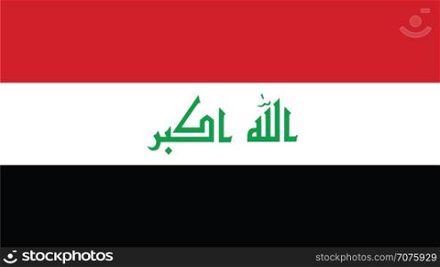 iraq Flag for Independence Day and infographic Vector illustration.