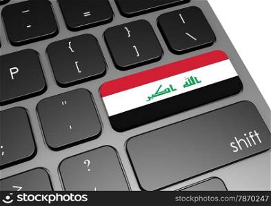 Iraq keyboard image with hi-res rendered artwork that could be used for any graphic design.. Iraq