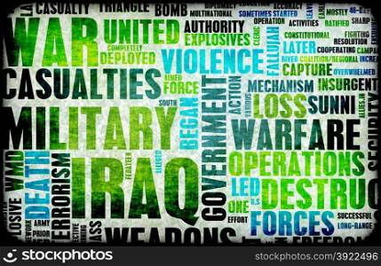 Iraq War. Iraq War as a Grunge Abstract Background
