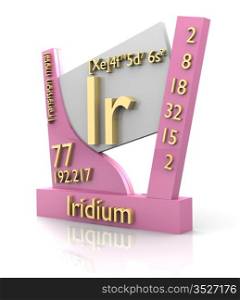 Iridium form Periodic Table of Elements - 3d made