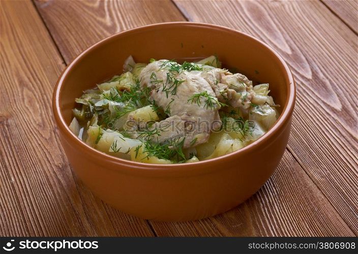 irish chicken stew with cabbage and potatoes