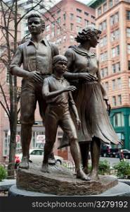 Irish Famine Memorial in Boston, Massachusetts, USA