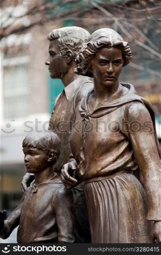 Irish Famine Memorial in Boston, Massachusetts, USA