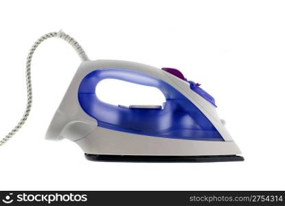 Iron horizontal. The iron isolated on a white background for ironing linen