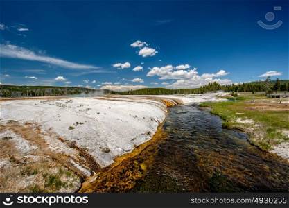 Iron Spring Creek in Yellowstone National Park, Black Sand Basin area, Wyoming, USA