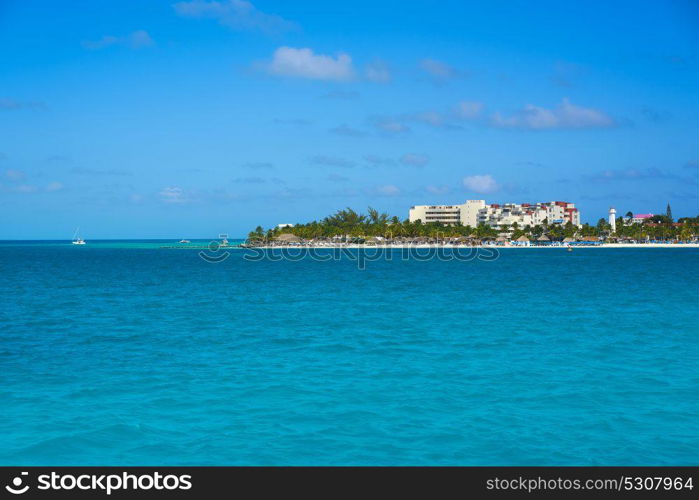 Isla Mujeres island near Cancun Caribbean sea of Riviera Maya of Mexico