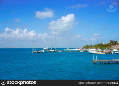 Isla Mujeres island near Cancun Caribbean sea of Riviera Maya of Mexico