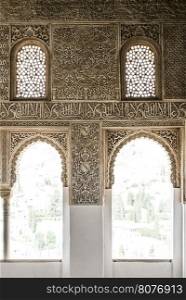 Islamic ornaments on wall. Windows