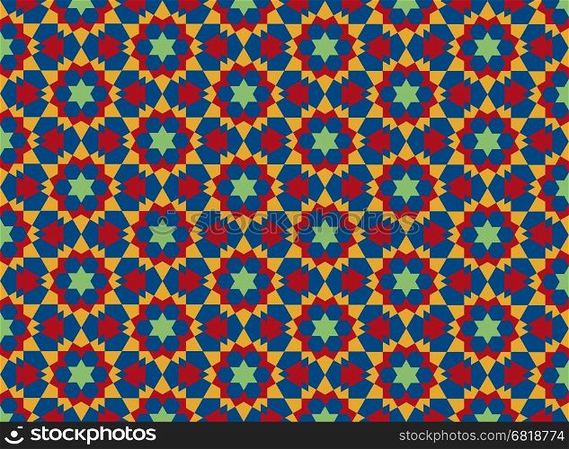 islamic religious geometric decoration pattern background illustration
