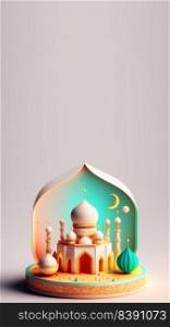 Islamic Social Media Instagram Story 3D Illustration