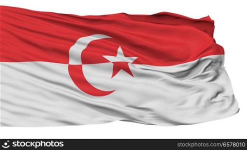 Islamic State Of Indonesia Flag, Isolated On White Background. Islamic State Of Indonesia Flag, Isolated On White