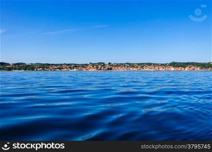 Island fort Christiansoe Bornholm in Baltic Sea. Denmark Scandinavia Europe. Destination scenic landmark. Travel tourism.