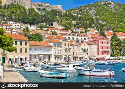 Island of Hvar waterfront architecture, Dalmatia, Croatia