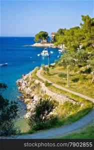 Island of Losinj tourist destination coast summer view, Dalmatia, Croatia
