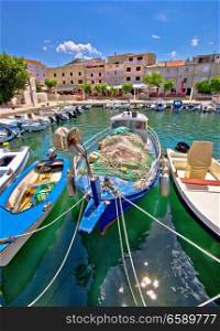 Island of Pag idyllic harbor, Dalmatia, Croatia