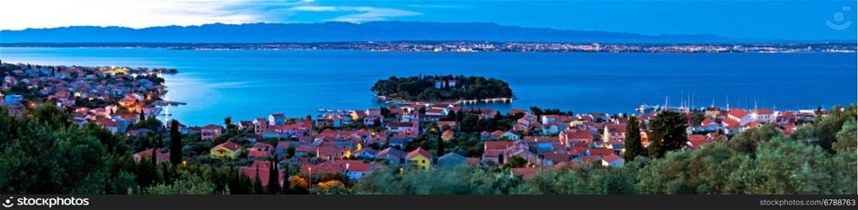 Island of Ugljan evening panorama, Dalmatia, Croatia