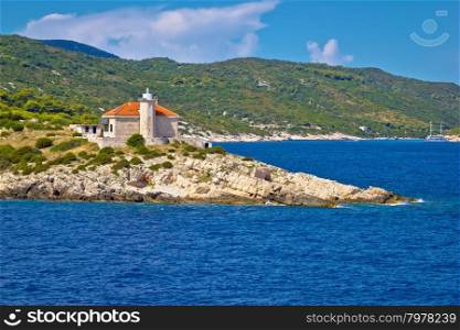 Island of Vis lighthouse view, Dalmatia, Croatia
