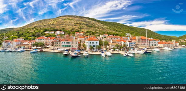 Island of Vis seafront panorama, Dalmatia, Croatia