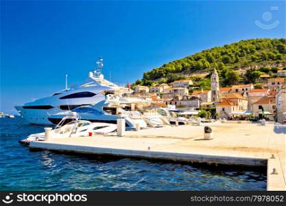 Island of Vis yachting waterfront view, Dalmatia, Croatia