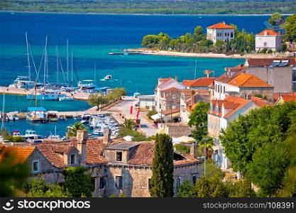 Island of Zlarin waterfront view, Sibenik archipelago of Dalmatia, Croatia
