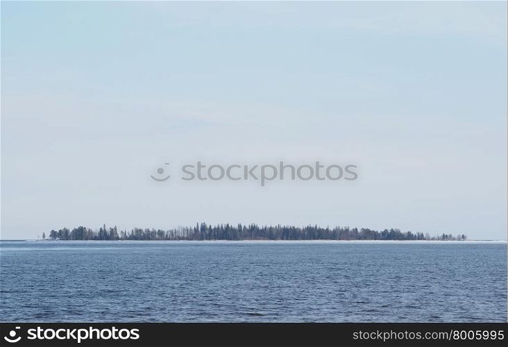 Island on the lake