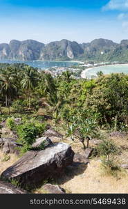 Island Pee Pee Don from the viewing point, South of Thailand.