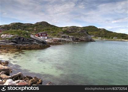 Islands of Kvaloya and Senja, Norway, Mountains, lakes, fjords