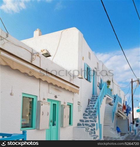 isle of greece antorini europe old house and white color