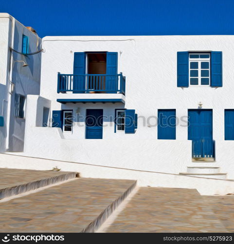 isle of greece antorini europe old house and white color