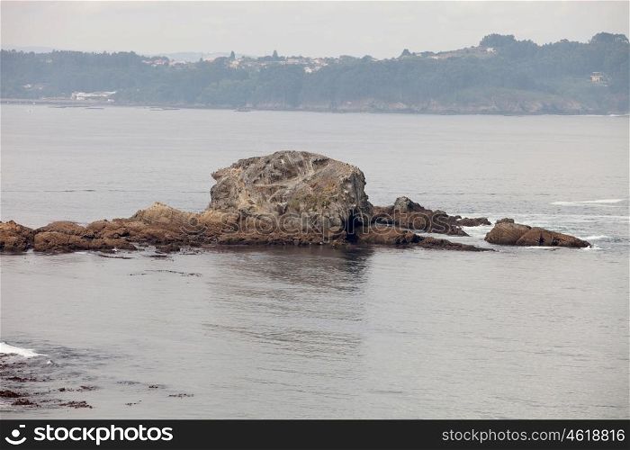 Islet in the sea at low tide