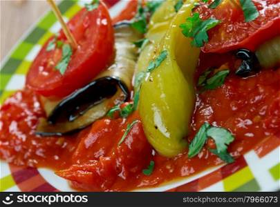 Islim Kebab? - Turkish kofte wrapped in aubergine slices and baked in a tomato sauce
