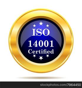 ISO14001 icon. Internet button on white background.